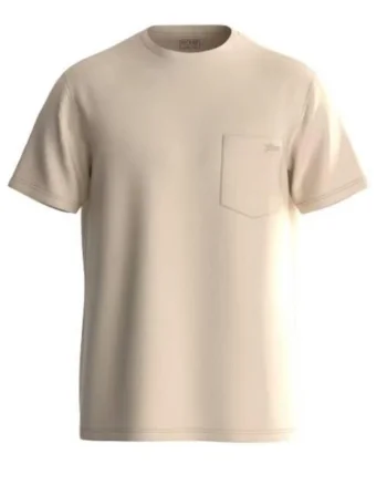 Tricou din bumbac cu buzunar pe piept