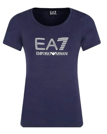 Tricou slim fit cu logo sclipitor,