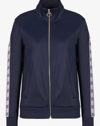 Bluza sport cu fermoar si logo,