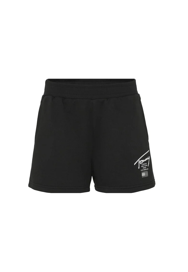 Pantaloni scurti din amestec de bumbac cu talie elastica,