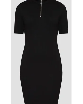 Rochie  neagra, 66% bumbac, 29% poliester