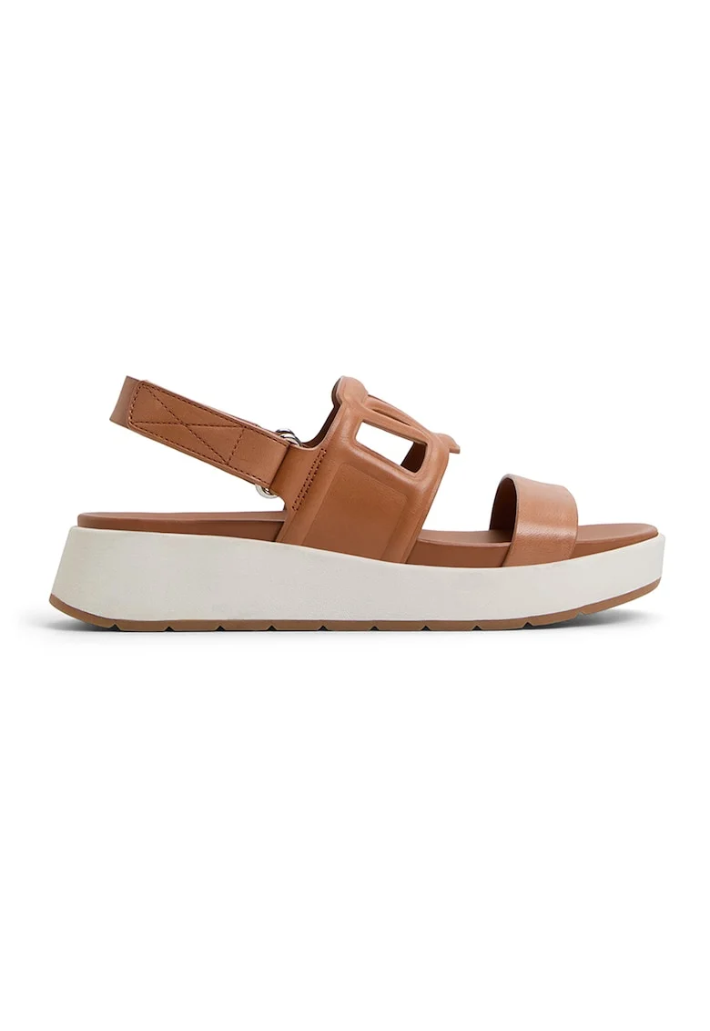 Sandale flatform de piele Onuvia, Maro