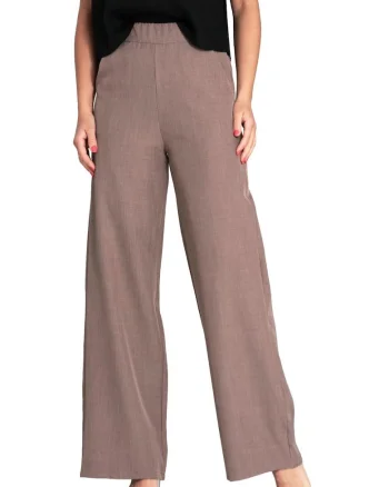 Pantaloni dama,  textil, maro,