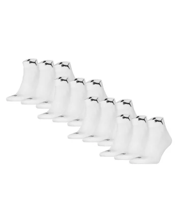 Set de sosete scurte unisex cu amortizare - 12 perechi, Alb