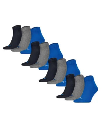 Set de sosete scurte unisex - 12 perechi, Gri/Albastru