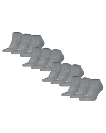 Set de sosete unisex pana la glezna cu amortizare - 12 perechi, Gri
