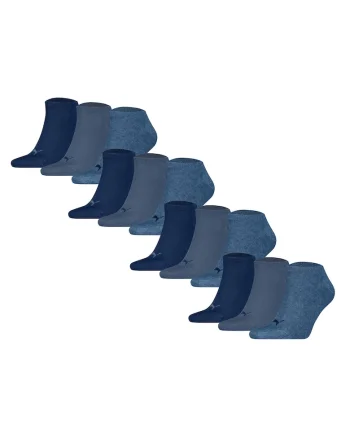 Set de sosete unisex pana la glezna - 12 perechi, Albastru