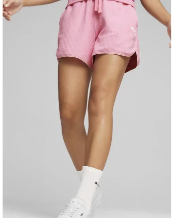 Pantaloni scurti cu buzunare oblice Her, Roz