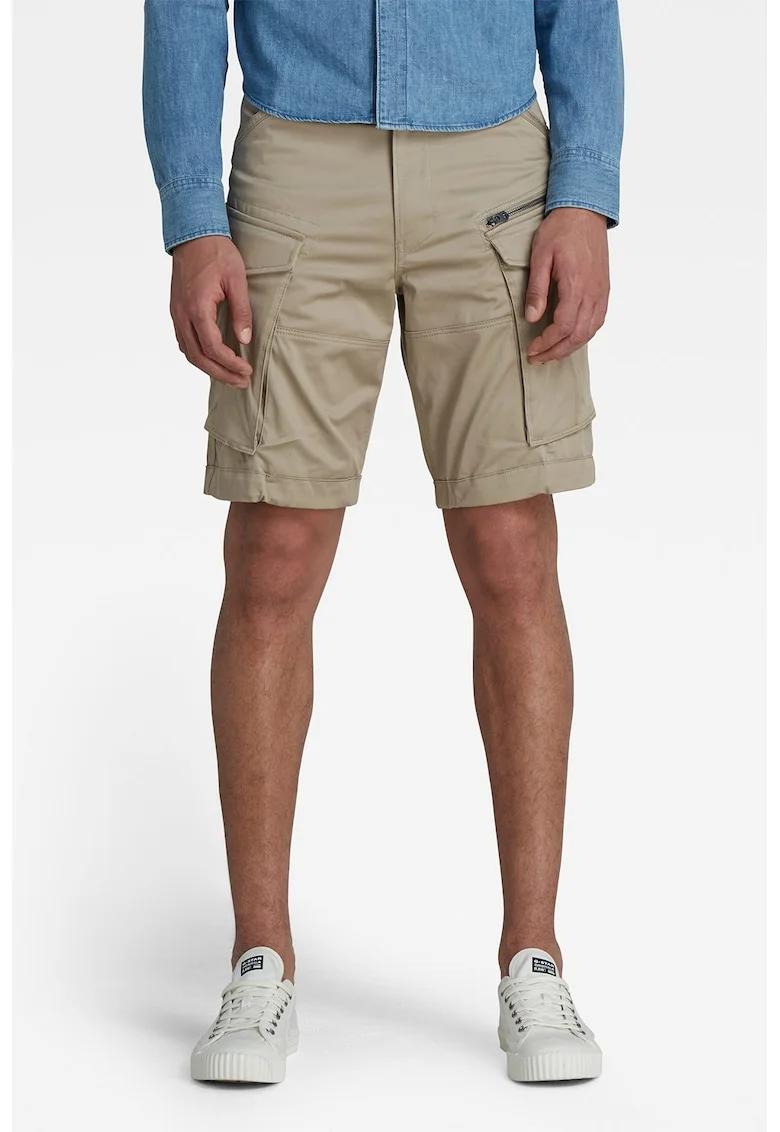 Pantaloni scurti cargo relaxed fit Rovic, Maro taupe deschis