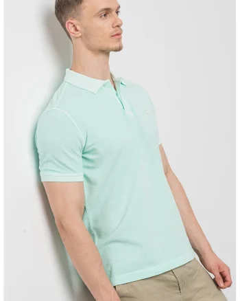 Tricou polo de bumbac, Verde menta