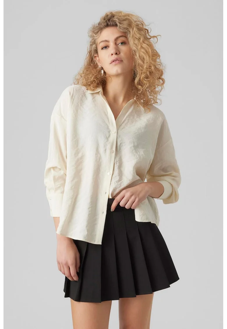 Camasa din amestec de modal Queeny, Bej deschis