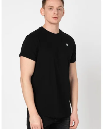 Tricou relaxed fit din bumbac organic D16396-B353, Negru