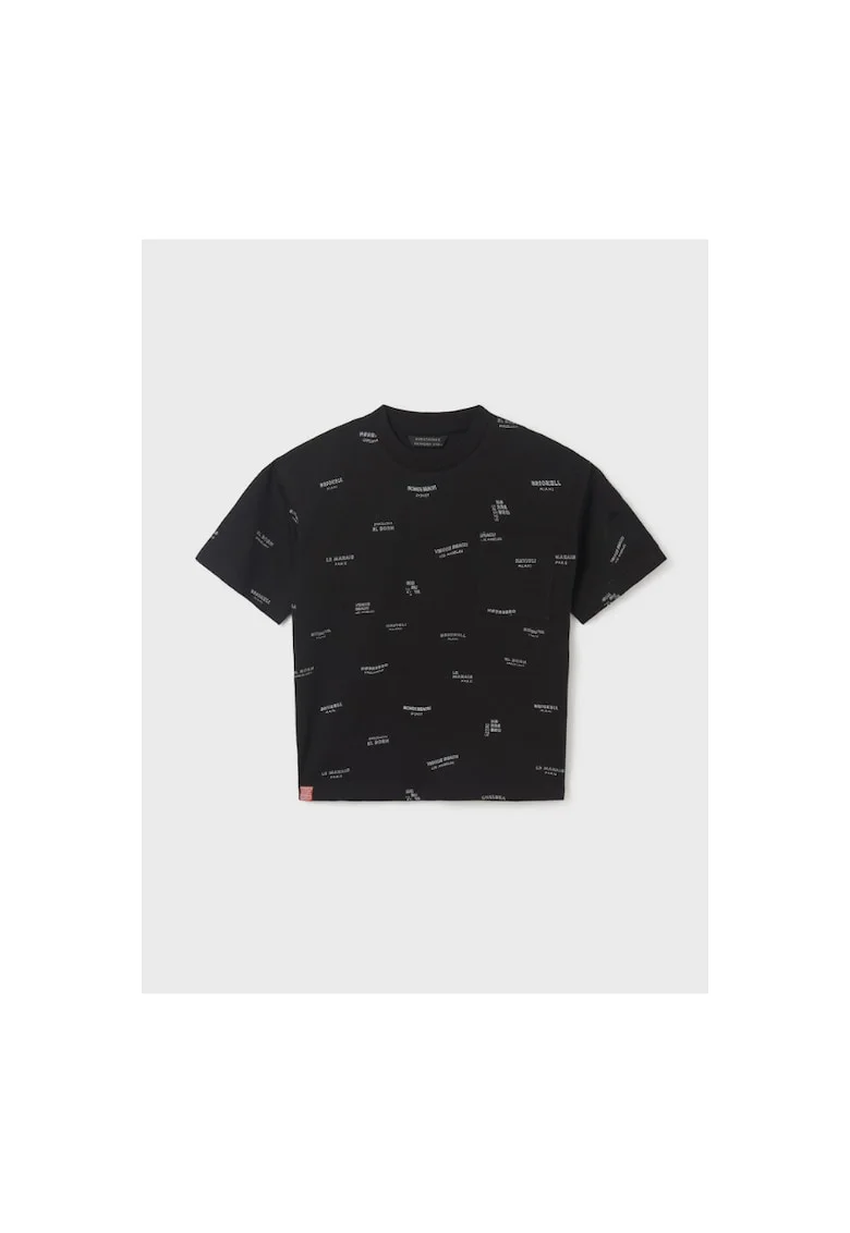 Tricou copii,  302030774, Bumbac, Negru, Negru