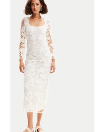 Rochie dama,  76435, Alb, Bumbac