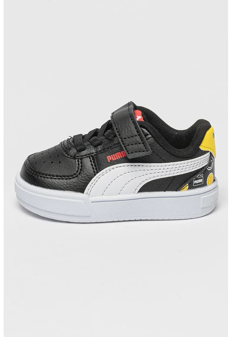 Pantofi sport cu inchidere velcro Caven Smilyworld, Alb/Negru