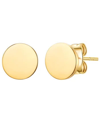 Cercei placati cu aur de 14K, Auriu, Auriu