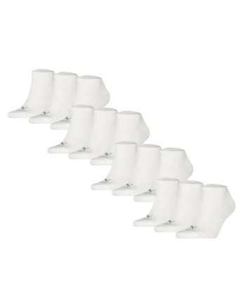 Set de sosete unisex pana la glezna - 12 perechi, Gri/Alb murdar