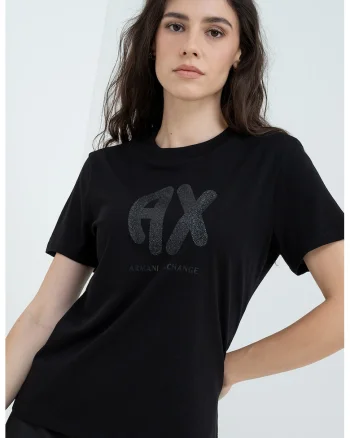 Tricou cu imprimeu logo, Negru