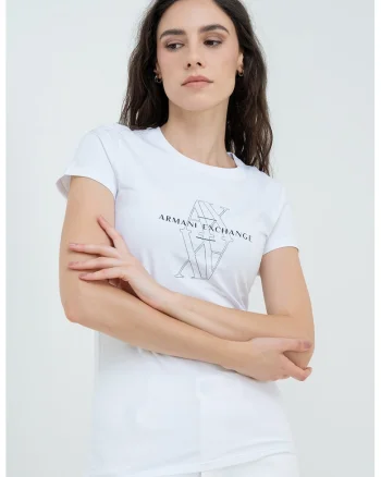 Tricou din amestec de bumbac cu logo, Negru/Alb optic