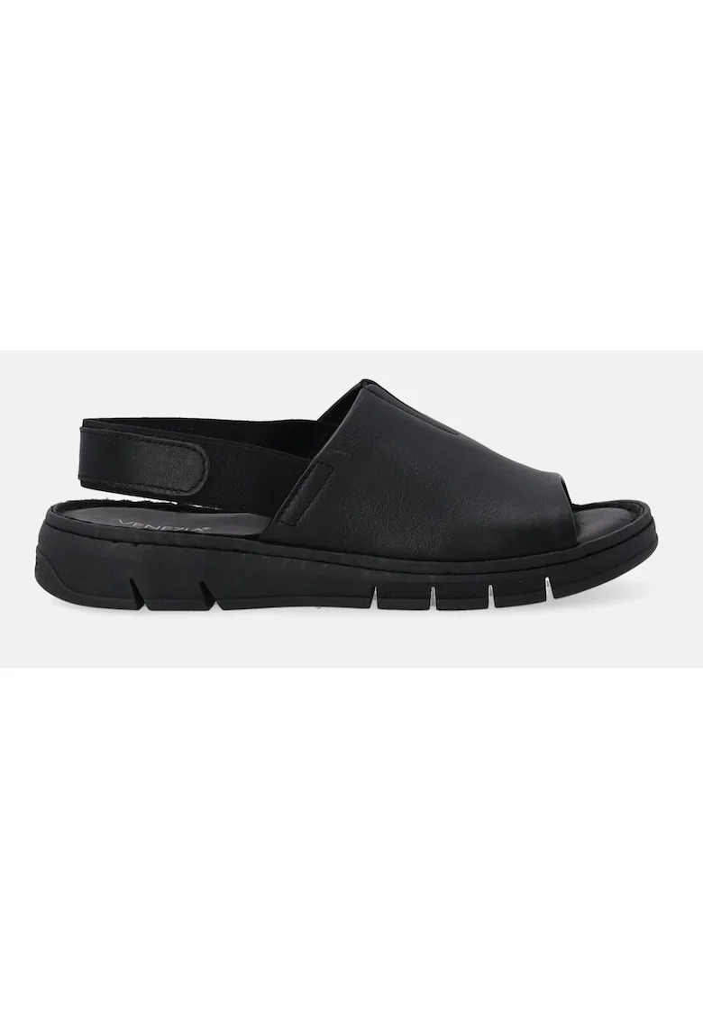 Sandale din piele cu design modern, Negru