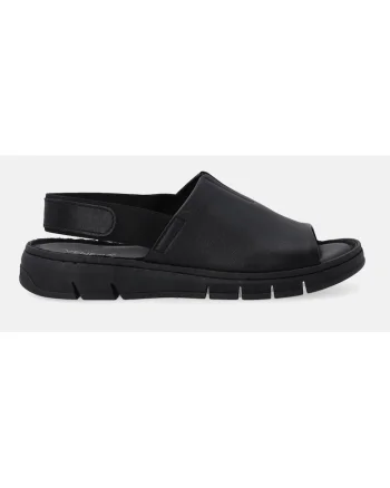 Sandale din piele cu design modern, Negru