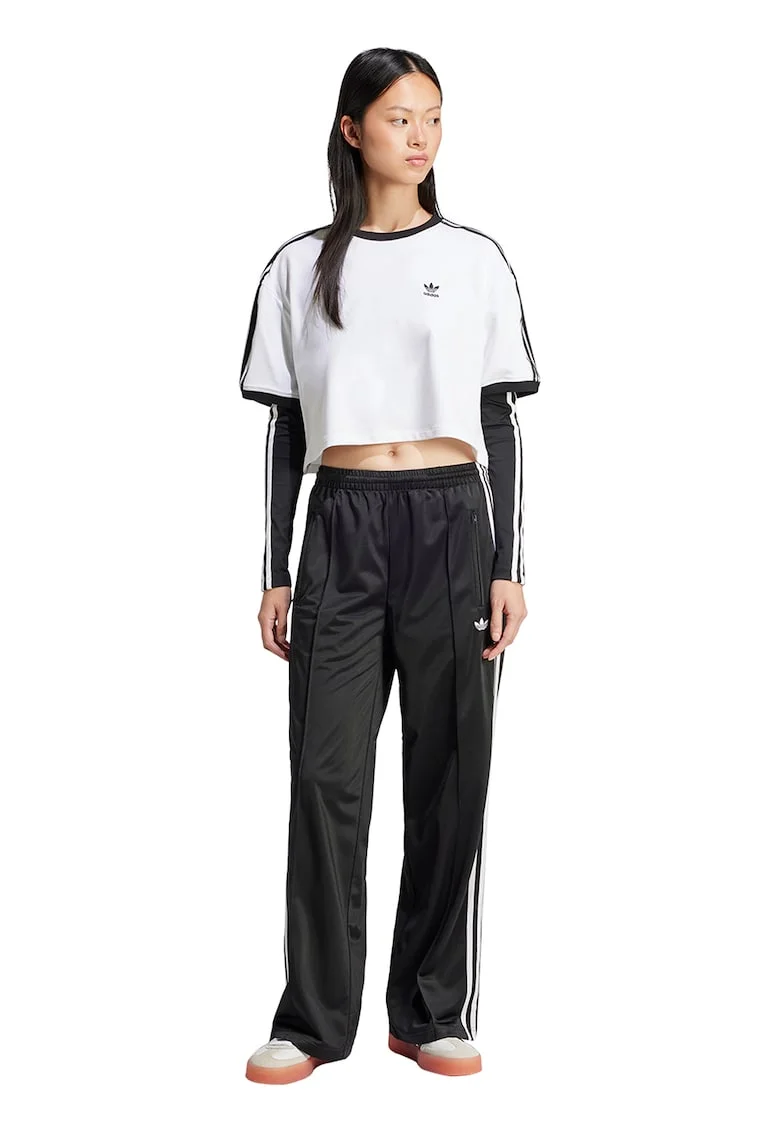 Pantaloni de trening lejeri cu terminatie cu fermoar Firebird, Negru