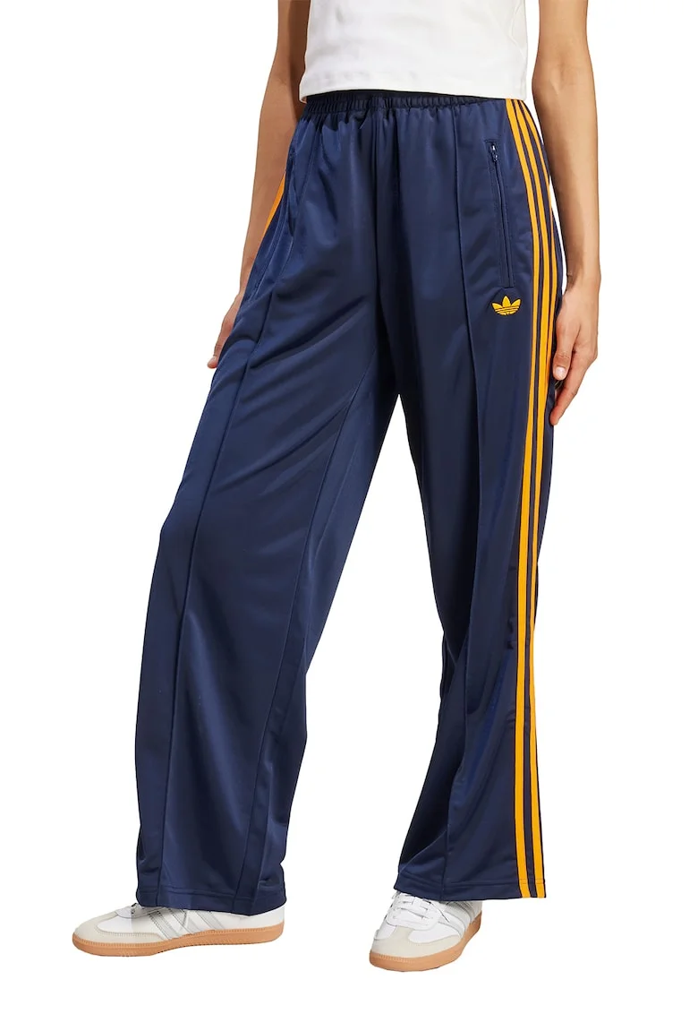 Pantaloni de trening lejeri cu terminatie cu fermoar Firebird, Albastru inchis/Galben pai