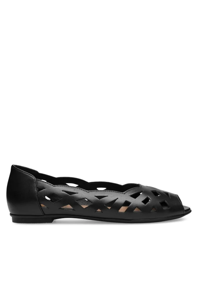 Sandale dama, Piele naturala, Negru, Negru