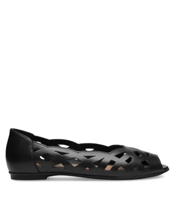Sandale dama, Piele naturala, Negru, Negru