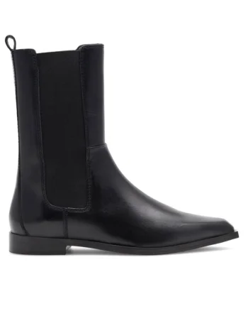 Botine dama,  590558800524735, Piele naturala, Negru