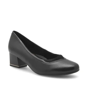Pantofi dama,  557937, Piele naturala, Negru