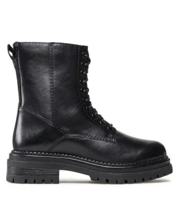 Botine dama,  590486219717336, Piele naturala, Negru