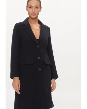 Palton dama,  918126, Bleumarin, Lana