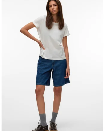 Tricou de bumbac organic cu imprimeu pe partea din spate, Alb/Negru