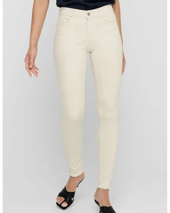 Blugi crop skinny, Bej