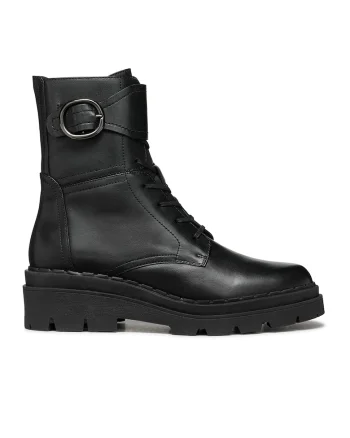 Ghete de piele cu fermoar, Negru