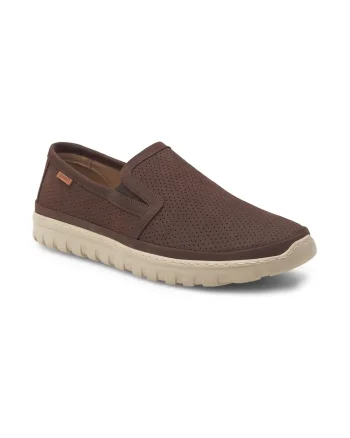 Pantofi barbati,  470564, Piele nabuc, Maro