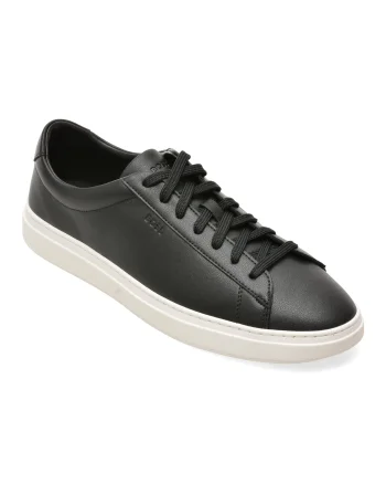 Pantofi sport BOSS negri, 2853, din piele naturala