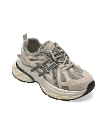 Pantofi sport GRYXX gri, 8891, din material textil si piele naturala