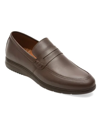 Mocasini BITE THE BULLET maro, RM121, din piele naturala