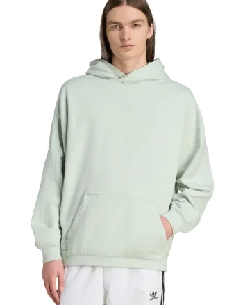 Hanorac din bumbac cu logo brodat, Verde pal