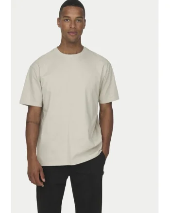 Tricou barbati,  13472, Bumbac, Bej