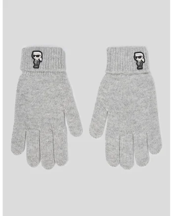 Manusi cu logo Ikonik, Gri deschis