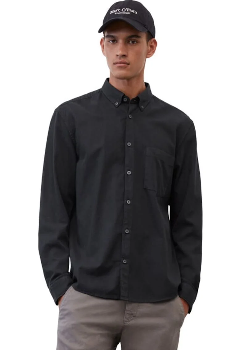 Marc O'Polo Camasa B21 7242 42414 Negru Regular Fit, Bumbac