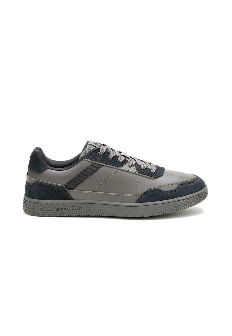 Pantofi sport cu garnituri de piele intoarsa, Gri antracit