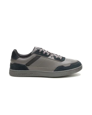 Pantofi sport cu garnituri de piele intoarsa, Gri antracit