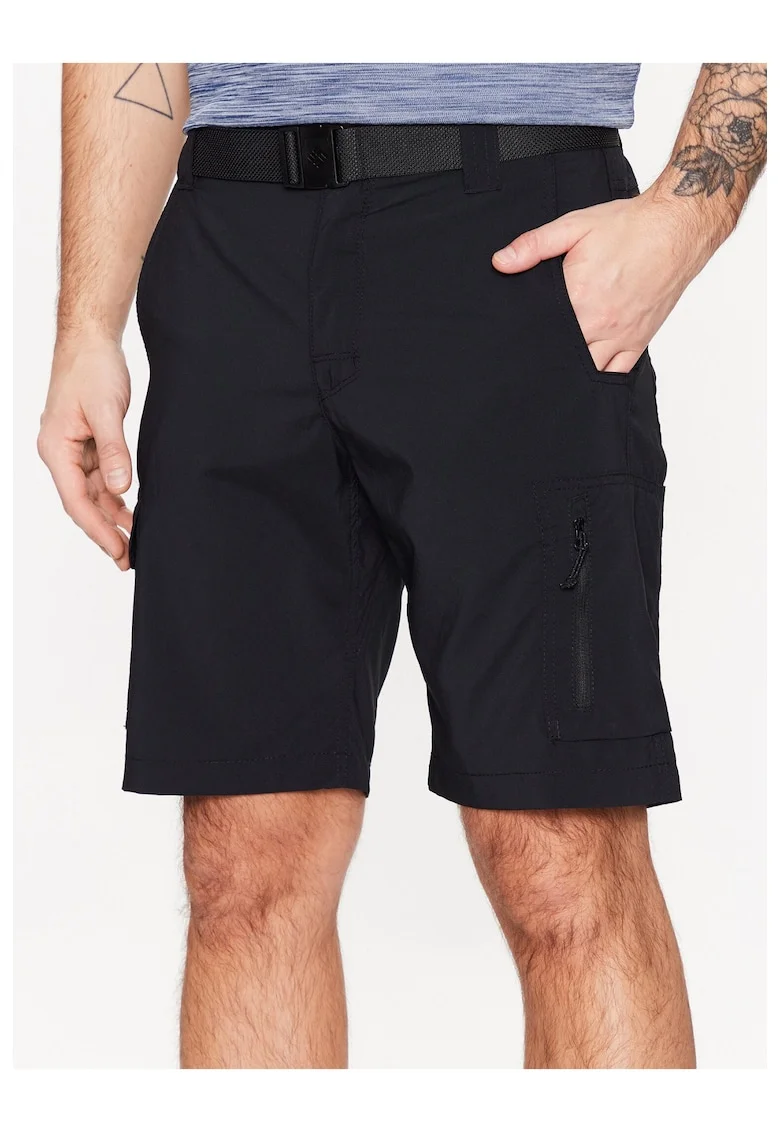 Pantaloni scurti barbati,  Poliester reciclat, Negru, Negru