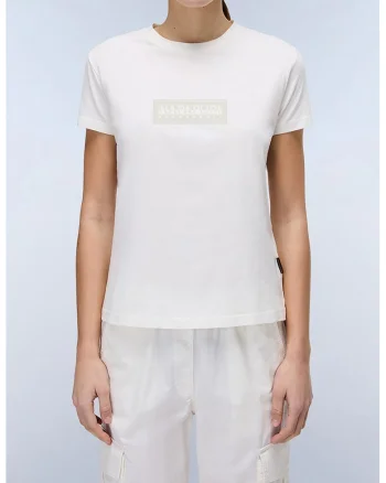 Tricou cu imprimeu logo Box, Alb