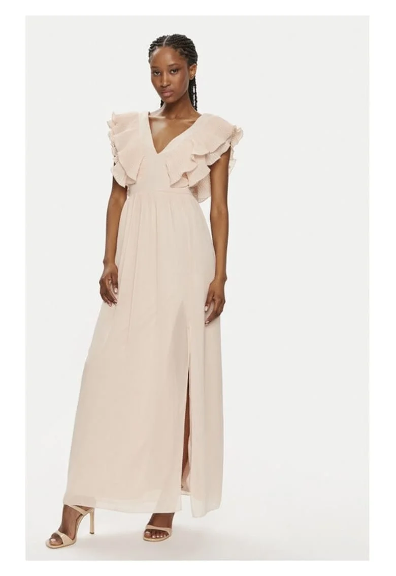 Rochie dama,  91125, Bej, Poliester