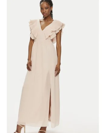 Rochie dama,  91125, Bej, Poliester